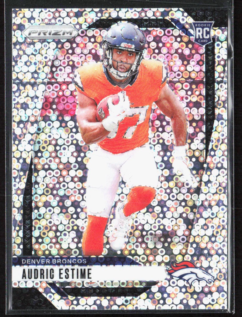 2024 Panini Prizm Audric Estime No Huddle Disco Rookie Card RC #306 Broncos
