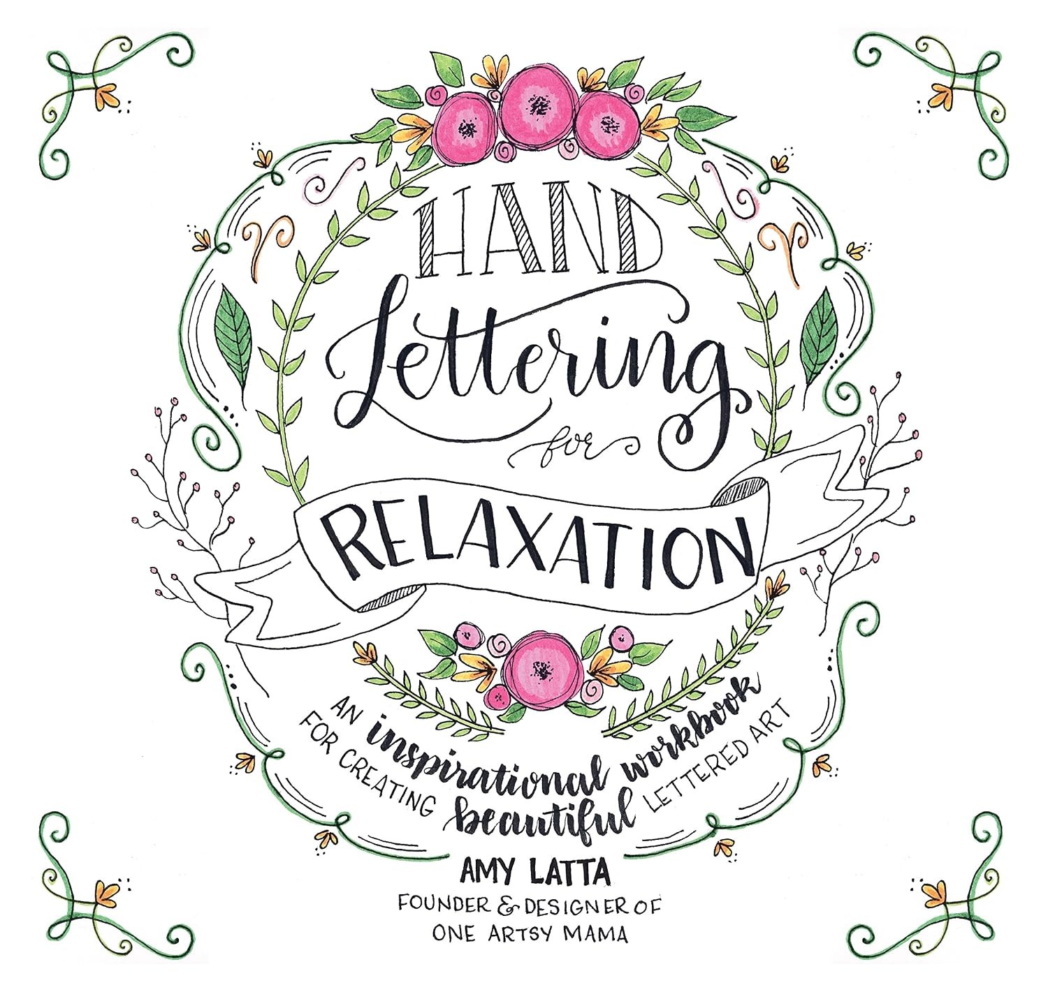 Hand Lettering for Relaxation by Amy Latta (Paperback Book) - Image 6