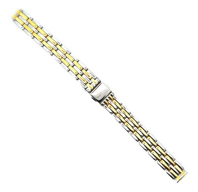HIRSCH 10mm Women's Two Tone Stainless Steel Watch Strap Band.