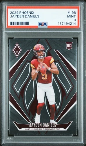 2024 PANINI PHOENIX #198 JAYDEN DANIELS ROOKIE RC PSA 9