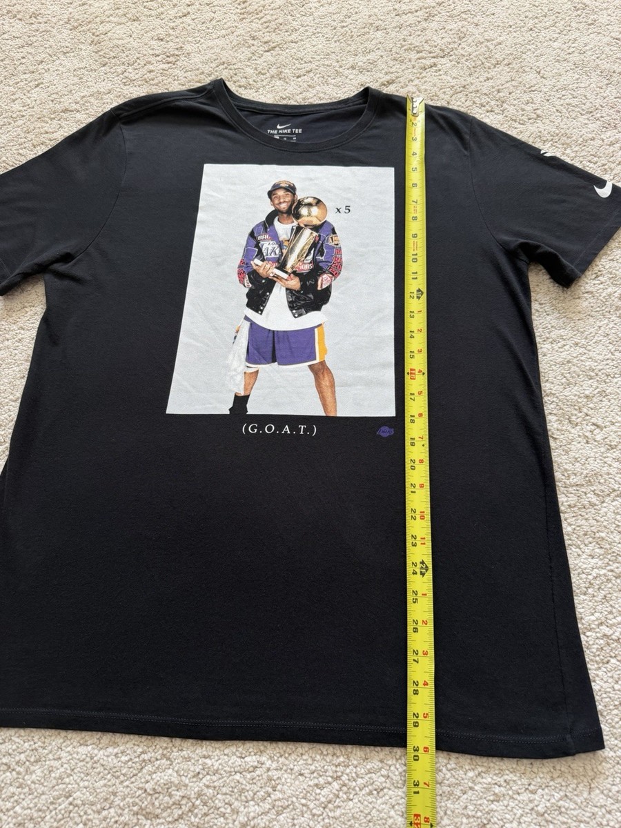 Nike Kobe Bryant GOAT Dri-Fit Tee XL Black Lakers 5 Rings | eBay