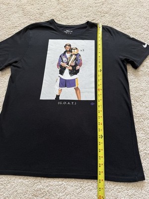 Nike Kobe Bryant GOAT Dri-Fit Tee XL Black Lakers 5 Rings | eBay