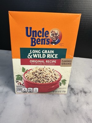 1 Box Uncle Ben s Discontinued Logo Long Grain & Wild Rice Sealed