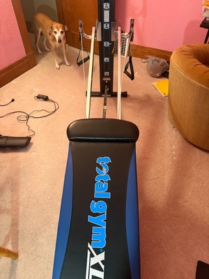 Chuck Norris Total Gym  With Squat stand. Folds away nicely for storage.