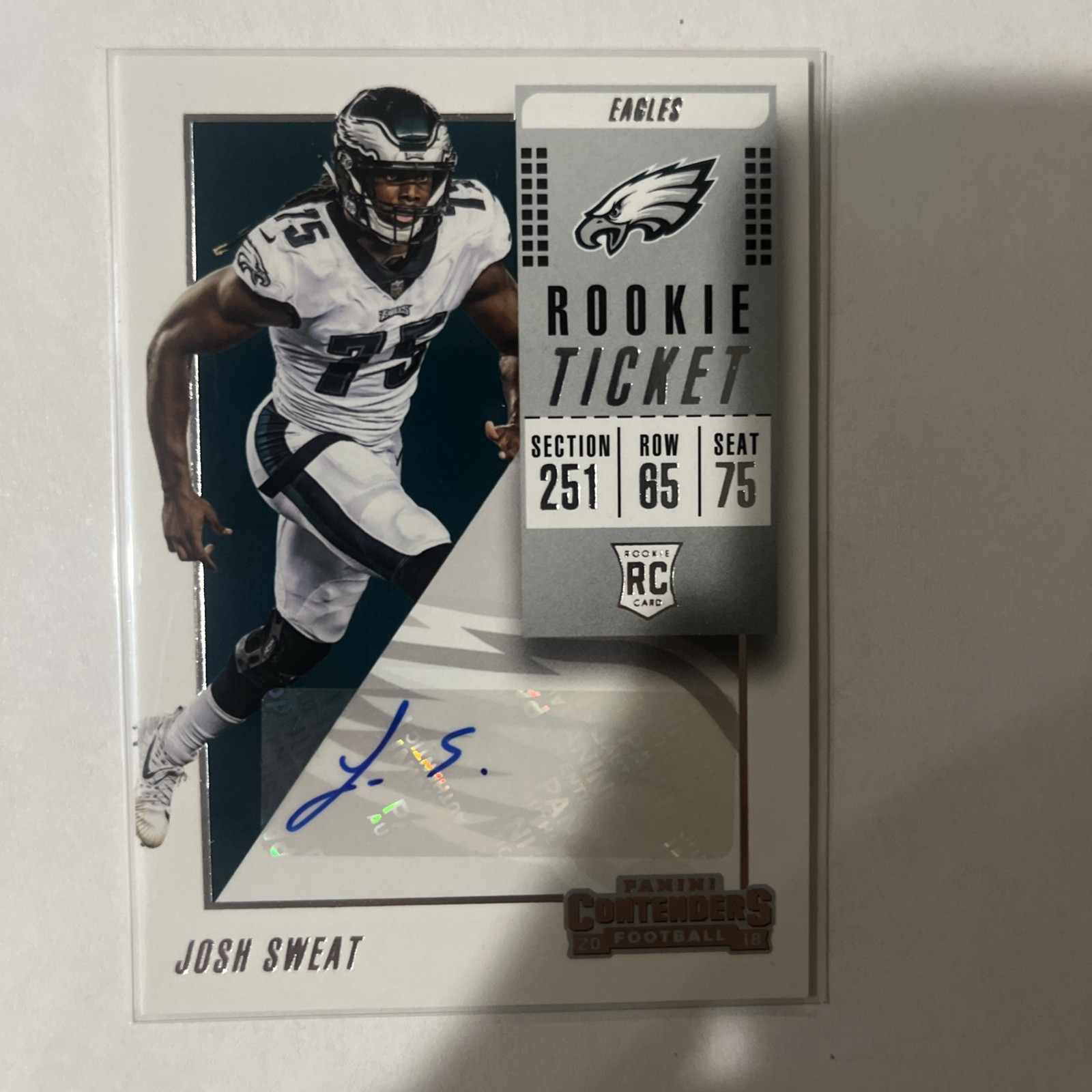 2018 Panini Contenders Rookie Ticket Autograph Josh Sweat #279