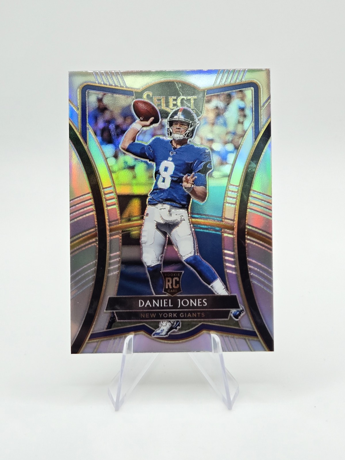 Daniel Jones 2019 Panini Select RC Premier Silver Prizm SP #157