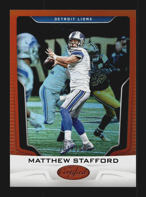2017 Panini Certified Mirror Orange #18 Matthew Stafford #/299 RAMS
