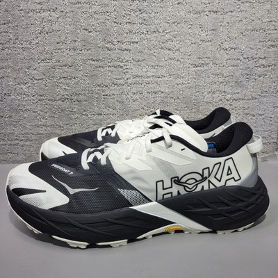 Hoka One One Speedgoat 7 Wide Men's Size US 12.5 2E Black White Athletic Shoes.