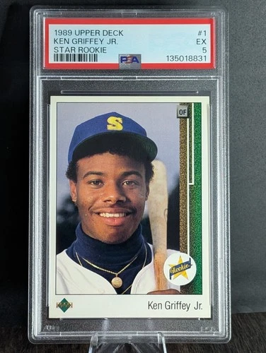 1989 Upper Deck Star Rookie #1 Ken Griffey Jr RC Rookie PSA 5
