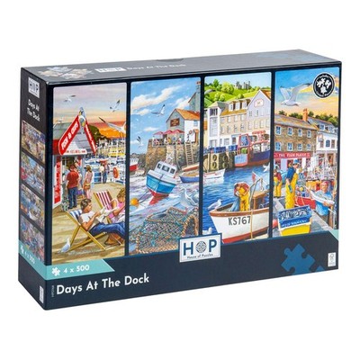 Das Haus der Puzzles Tage am Dock - 4 x 500 Stück Puzzles Multipack