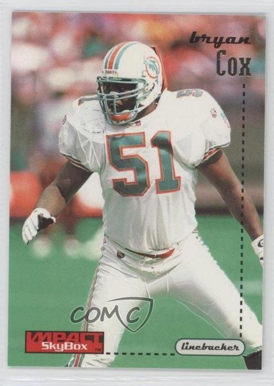 1996 Skybox Impact Bryan Cox #72 0a0