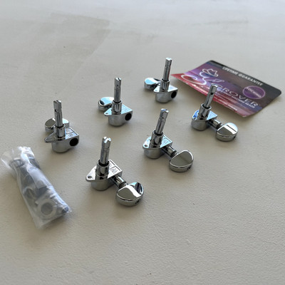 Grover Rotomatic Locking Tuners Nickel 3 on a side .391, 25/64 hole size