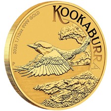 Australia 15 $ 2026 Kookaburra 1/10 OZ 9999 oro FDC