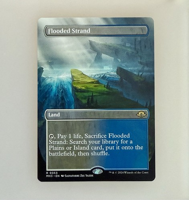 #ad #ad Magic the Gathering: Flooded Strand Borderless Modern Horizons 3 Regular NM $59.99