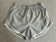 Nike Shorts Womens Medium Gray Dri Fit Brief Running Gym Athletic Workout Cheer