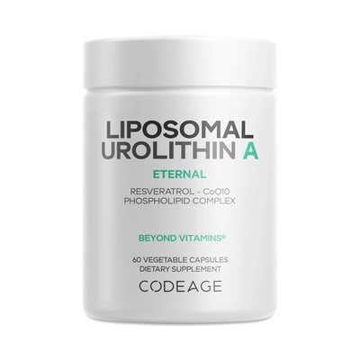 Codeage Liposomal Urolithin A Eternal with Resveratrol & CoQ10 - 60 Veg Capsules