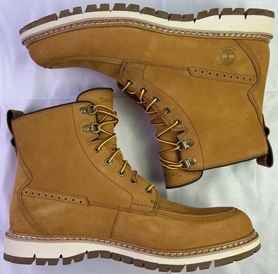 Timberland Men's Britton Hill Moc-Toe Work Boots-Brown-Size: 9.5