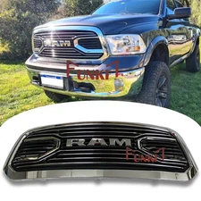 Upgrade Grille For 2013-2018 Dodge RAM 1500 Chrome Grill Front Bumper W/Letters