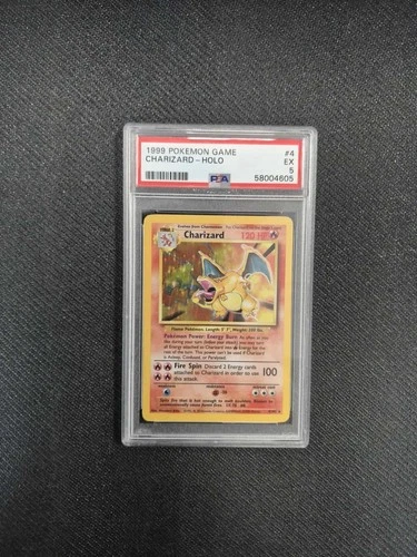 Charizard 4/102 PSA 5 EX - Holo Rare - Base Set Unlimited Pokémon TCG