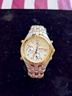 VINTAGE MEN'S WRIST WATCH SEIKO CHRONOGRAPH 7T32-6M90 2 TONE DATE 100M W.R.JAPAN