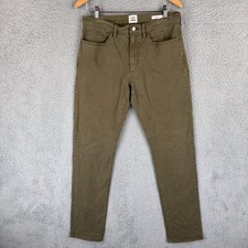 Flint and Tinder Men's 32x32 Olive Green Slim Fit 5 Pocket Pants Huckberry