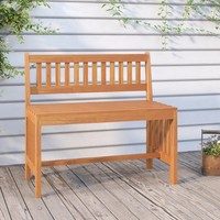 Gartenbank Massivholz Eukalyptus 80 Cm Sitzbank FüR Terrasse Balkon
