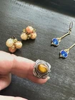 lot of vintage costume jewelry including a pair of Vogue clip on earrings