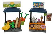 Lego Market Stall, Ice cream kiosk, groceries NEW!!!