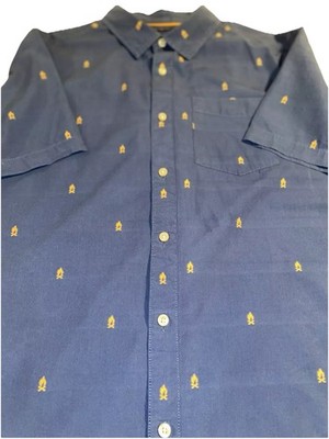 The North Face Bay Trail Jacquard Hiking Shirt Campfire All Over Print LARGE NWT