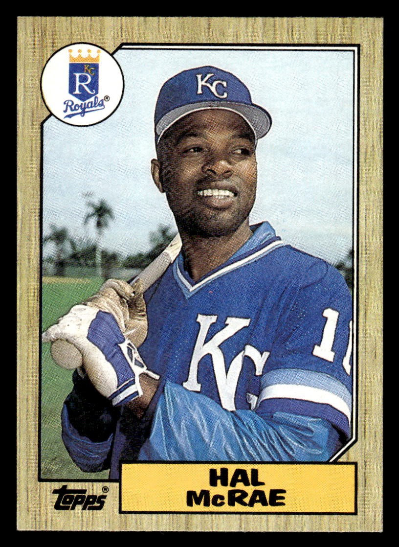 1987 Topps #573 Hal McRae Card Kansas City Royals