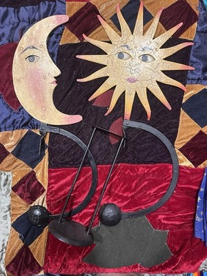 Vintage Celestial Sun And Moon Kinetic Rocking Toy Set