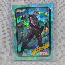 2025 Marvel Topps Chrome Sapphire #145 Cable Aqua Refractor 37/75