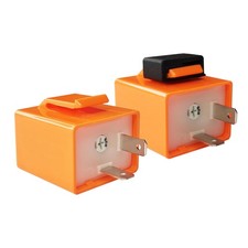 2Pcs 2Pin 12V Speed Adjustable LED Electronic Flasher Relay Fix Motorcycle Tu...