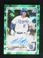 2020 Bowman Chrome Prospect Green Atomic Refractor 8/99 Michael Massey Auto 2s6