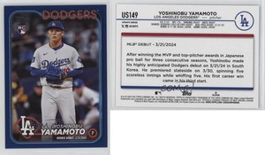 2024 Topps Update Rookie Debut Royal Blue Yoshinobu Yamamoto #US149 Rookie RC
