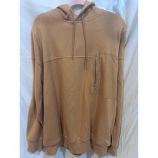 Goodfellow Co Mens Hoodie XXL Tan Long Sleeve Zip Pocket Casual Comfort