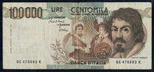 REPUBBLICA ITALIANA - 100.000 Lire 1983 Caravaggio 1&deg; Typ XF Gian