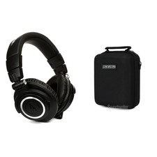 Audio-Technica ATH-M50x Closed-back Studio Monitoring Headphones with Case