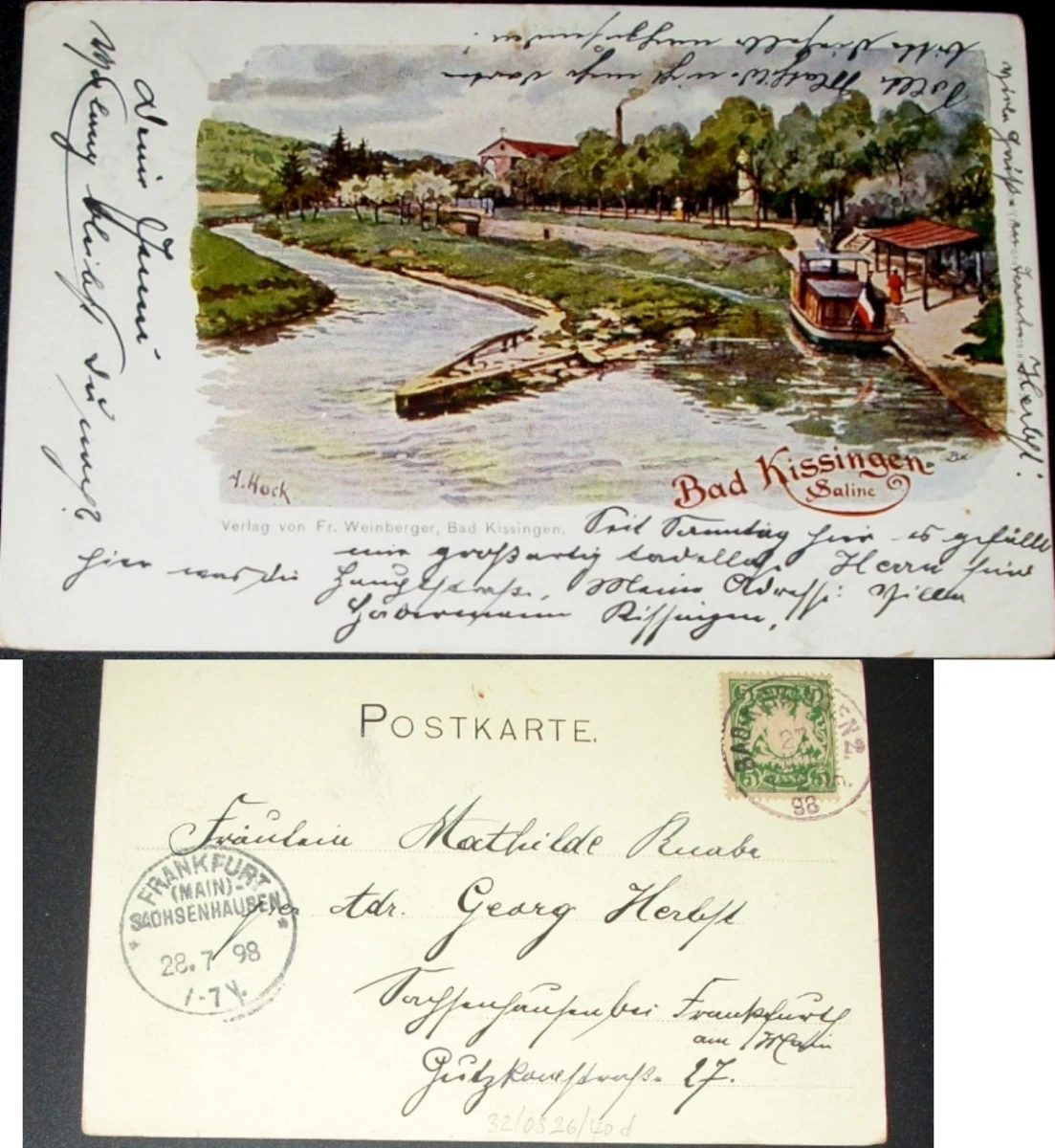 Postkarte Carte Postale Bad Kissingen x: Manuskript / Papierantiquität