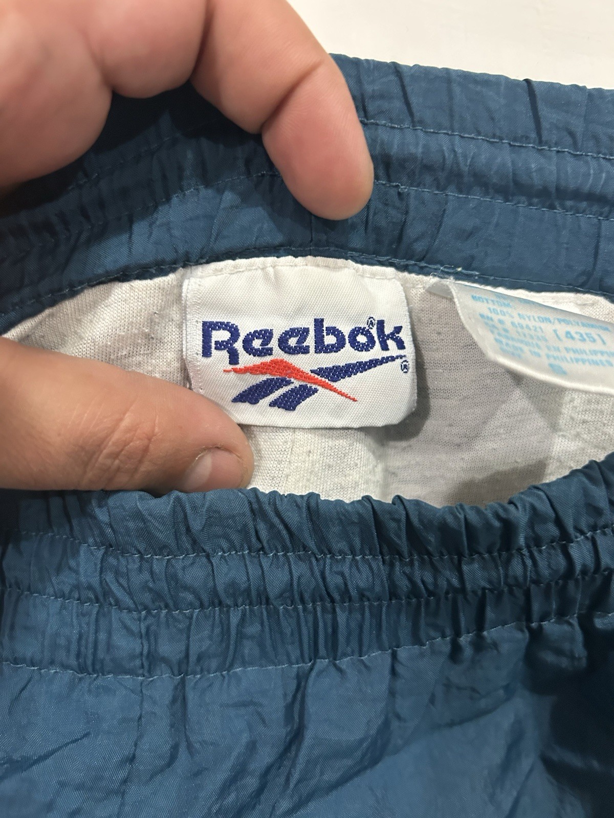 Reebok Pants Vintage Blue Size Small Wide thumbnail 5