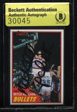 BAS 1981-82 Topps Mitch Kupchak #97 Beckett Auth Sticker Auto 3c7