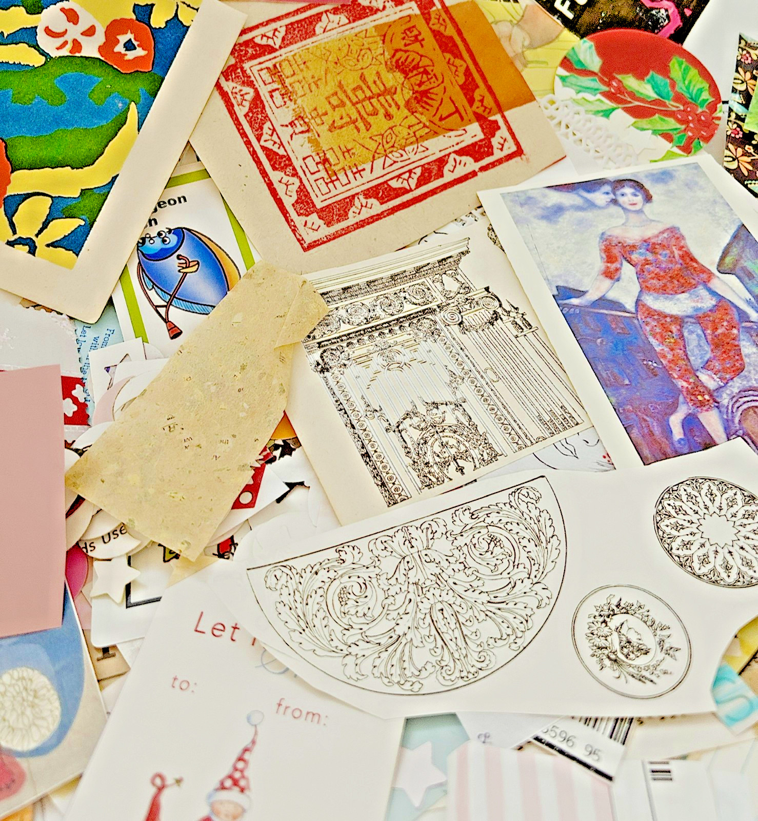 Junk Journal Papel Ephemera Kit: Vintage Paper Scraps for Collage & Painting