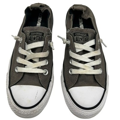Converse Womens All Star Canvas Slip-On Shoreline Sneakers Size 7 Gray Low Top