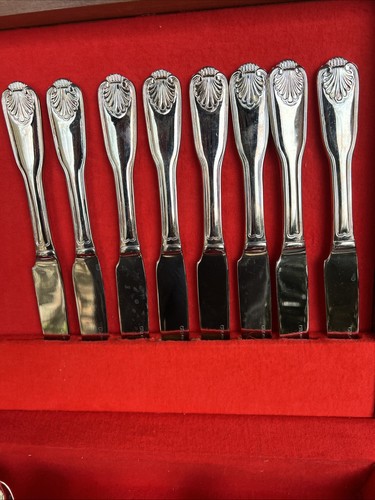 VTG ESTIA Korea 62 Pc Set Silver Plated Flatware Silverware Classic Shell RARE - Picture 4 of 12