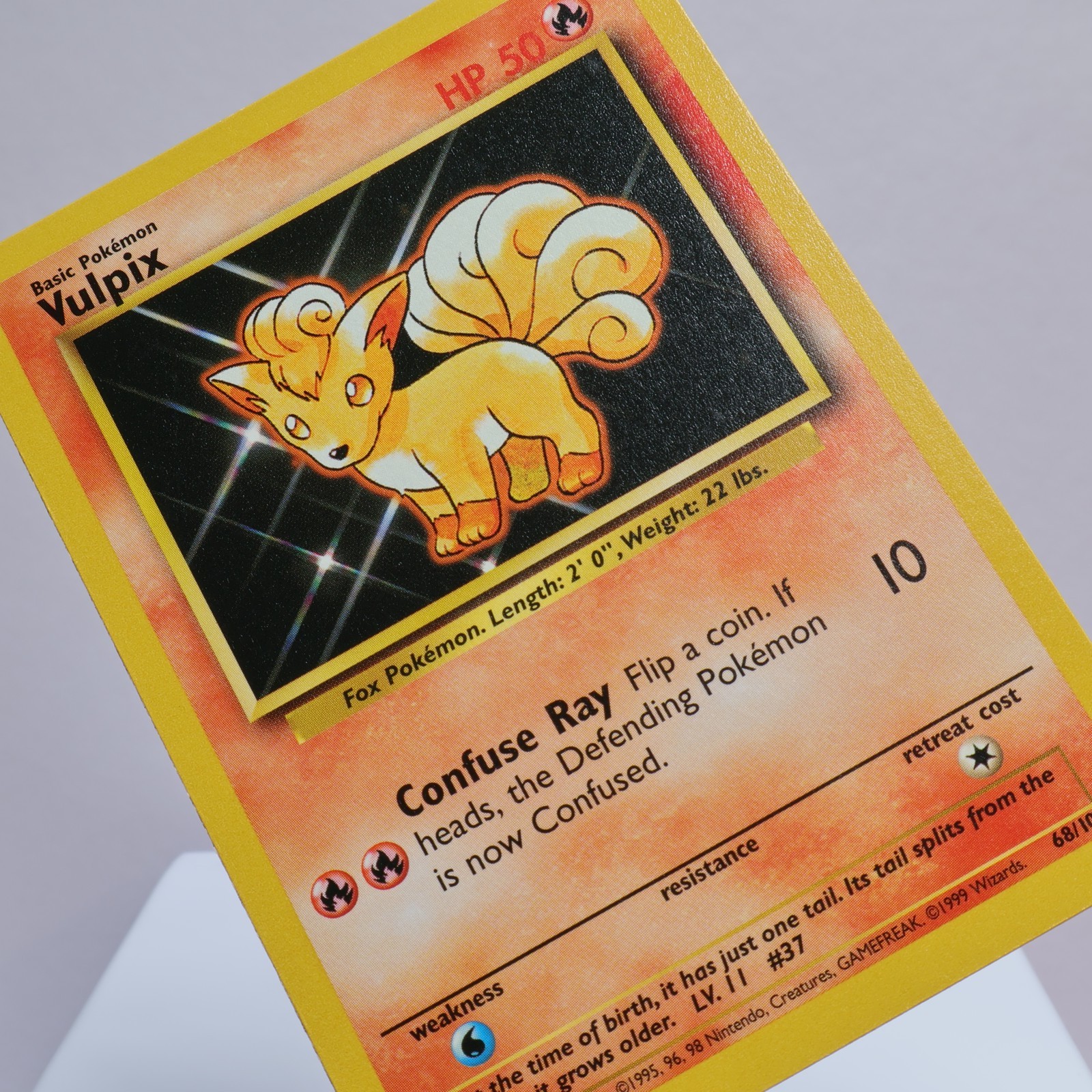 Pokemon TCG - Vulpix 68/102 Base Set Common  WOTC 1999 - NM
