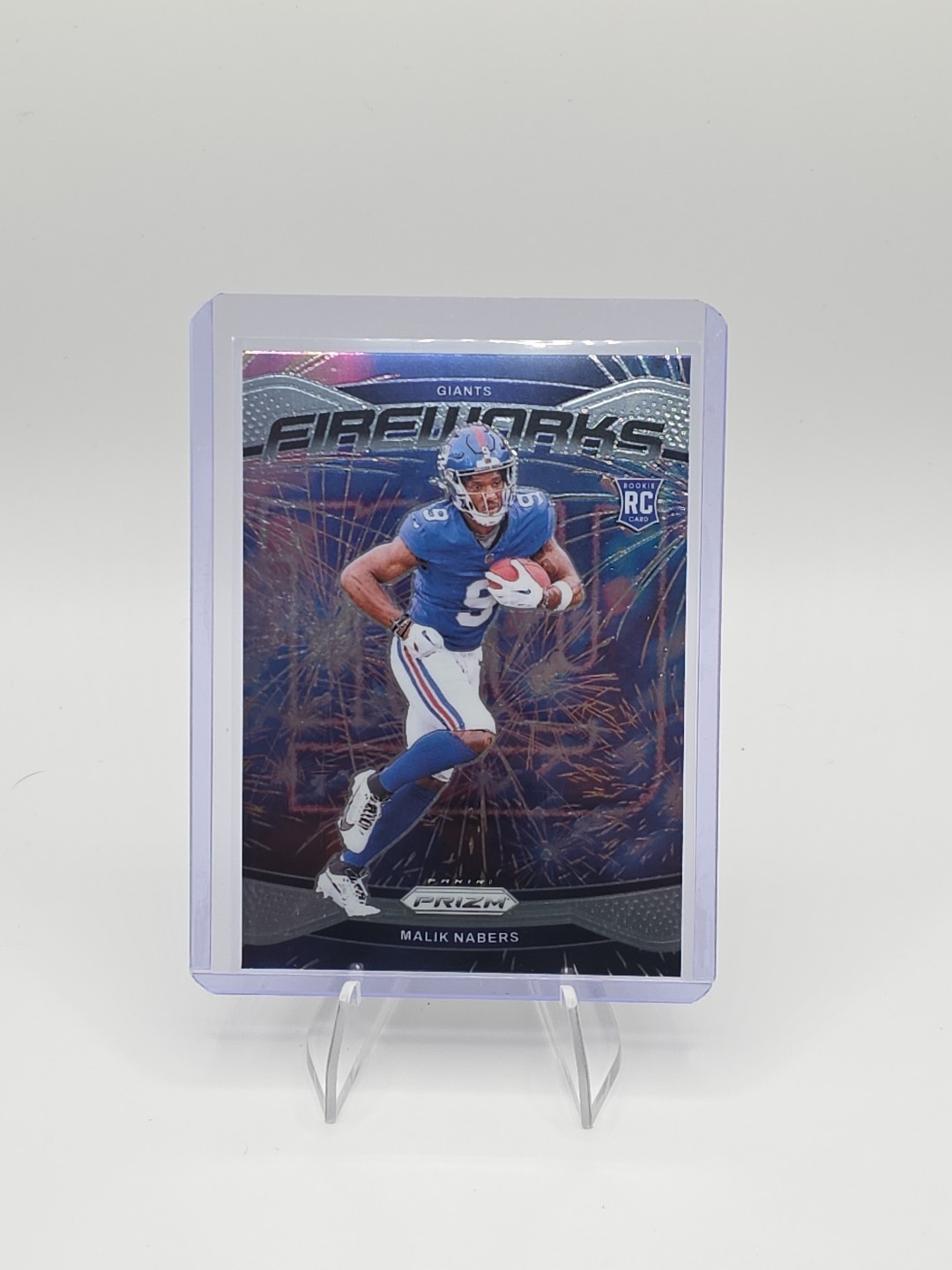 2024 Panini Prizm - Fireworks Malik Nabers #21 (RC)