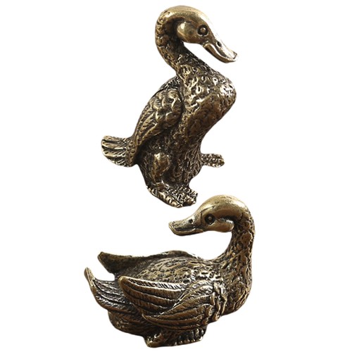 Copper Duck Ornaments Birds Office for Living Room Figurines - Picture 10 of 12