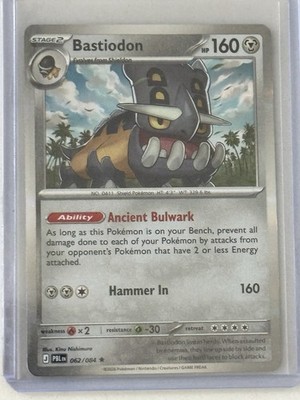 2026 POKEMON BASTIODON PITCH BLACK 062/084 HOLO RARE NM FREE S&H