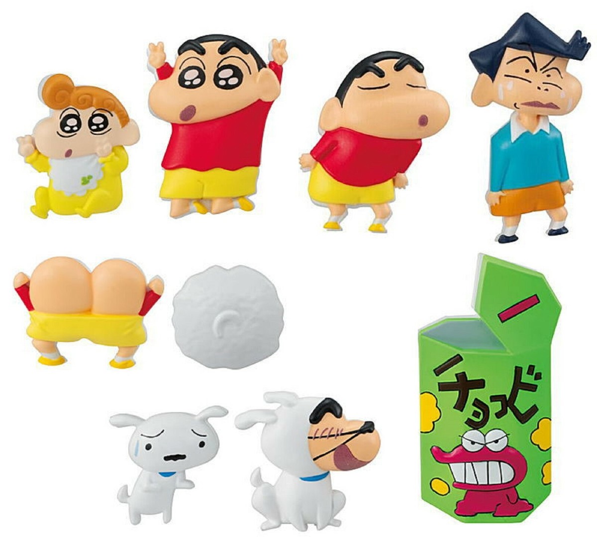 Crayon Shin-Chan Clip Capsule Toy 5 Pcs Complete Set