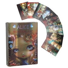 Tarot Cards 45Pcs Hologram Paper Flash Amazing Interesting Wonderland Oracle